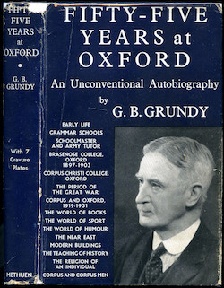 Cover of G B Grundy's autobiography