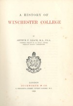 Cover of an 'History of Winchester College'