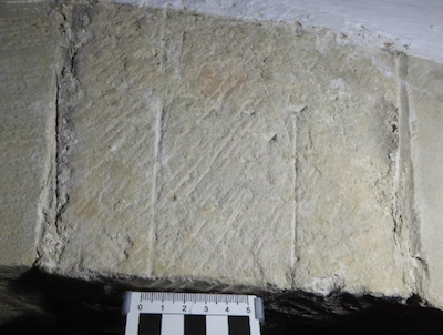Possible mason's mark by vestry door