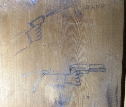 Graffiti of guns