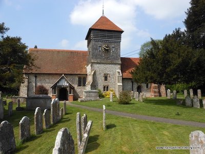 St Peter's Ropley before the fire in 2014