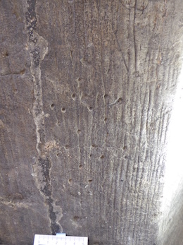 Crosses on a pillar in the south arcade