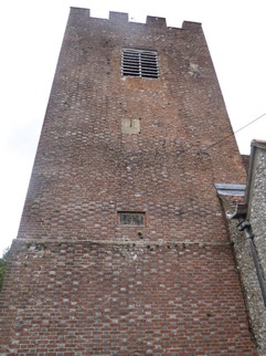 South face of the church tower