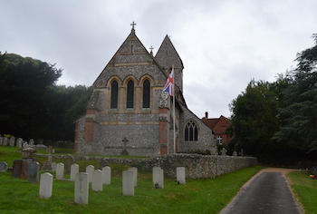 Exterior view of St Peter's, Over Wallop